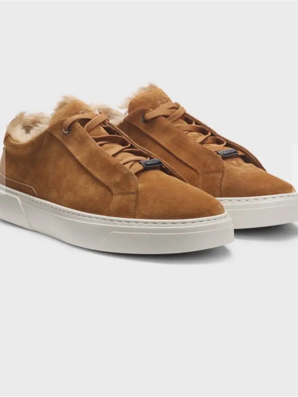 BOSS x Steiff Gary Suede Trainers with Mohair Lining - Size 11